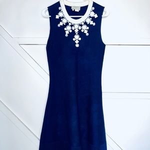 Kate Spade Look for the silver lining jeweled neckline Dress